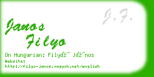 janos filyo business card